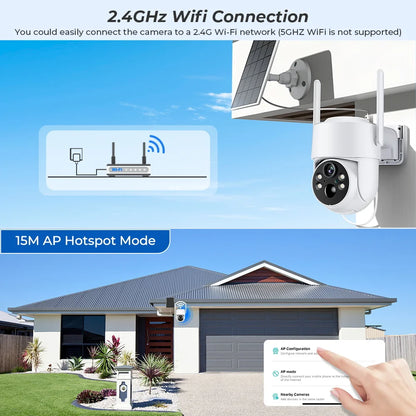 Yourogen 4MP Solar WiFi Camera Outdoor With 7800mAh Battery