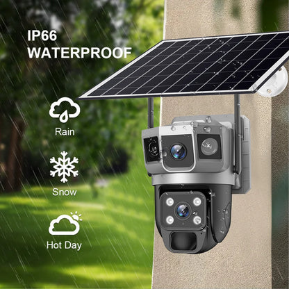 Yourogen 4G Solar Camera Outdoor IP, 6K,12MP, Wi-Fi, Human Detection, V380