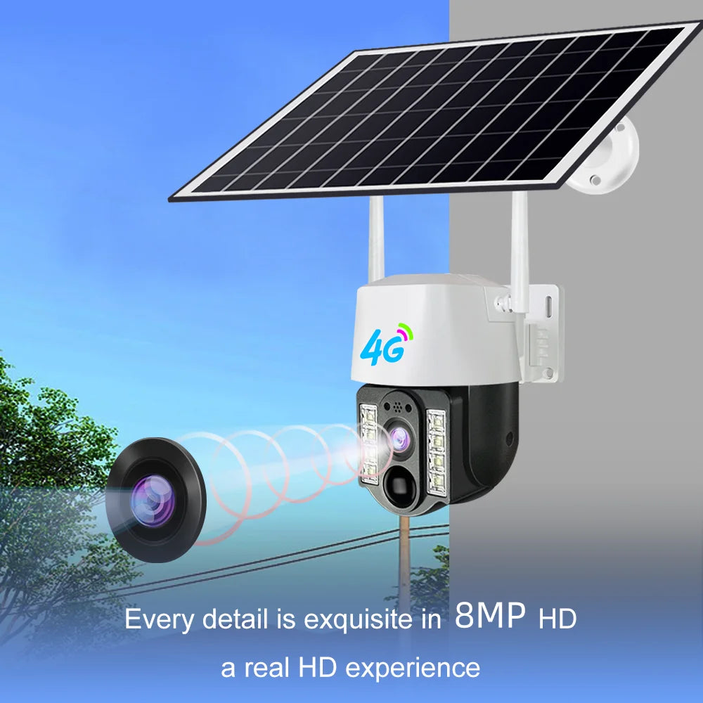 Yourogen 8MP 20000mAh Outdoor Solar Camera PTZ Wifi Waterproof