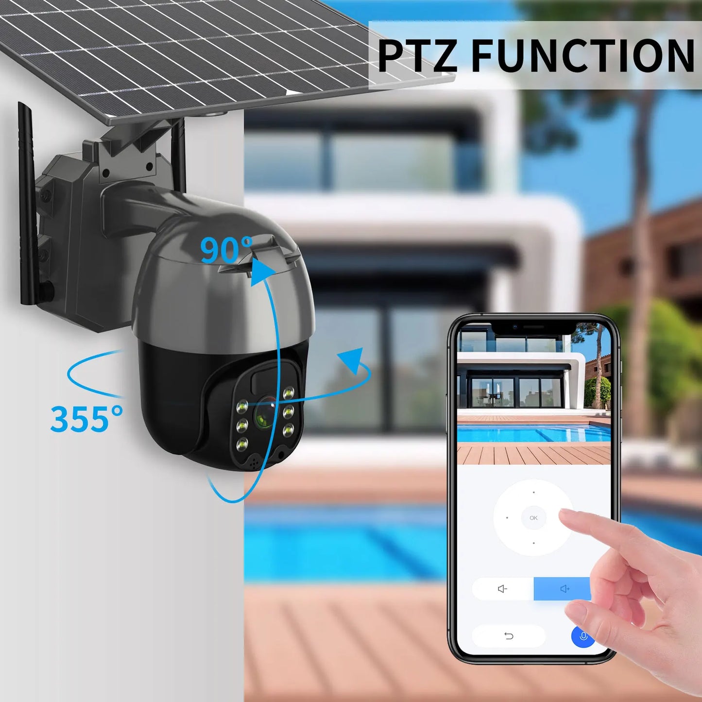 Yourogen  Wireless Camera Smart IP CCTV Video Surveillance 4G LTE FDD  Outdoor Solar  Camera