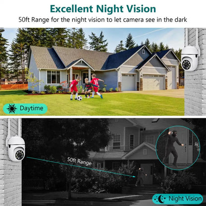 Yourogen Wireless Security Camera Human Detection IP Camera Audio Surveillance Outdoor 4X Zoom Night Vision