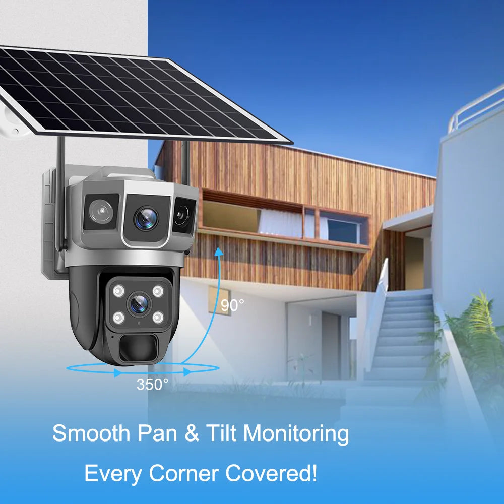 Yourogen 4G Solar Camera Outdoor IP, 6K,12MP, Wi-Fi, Human Detection, V380