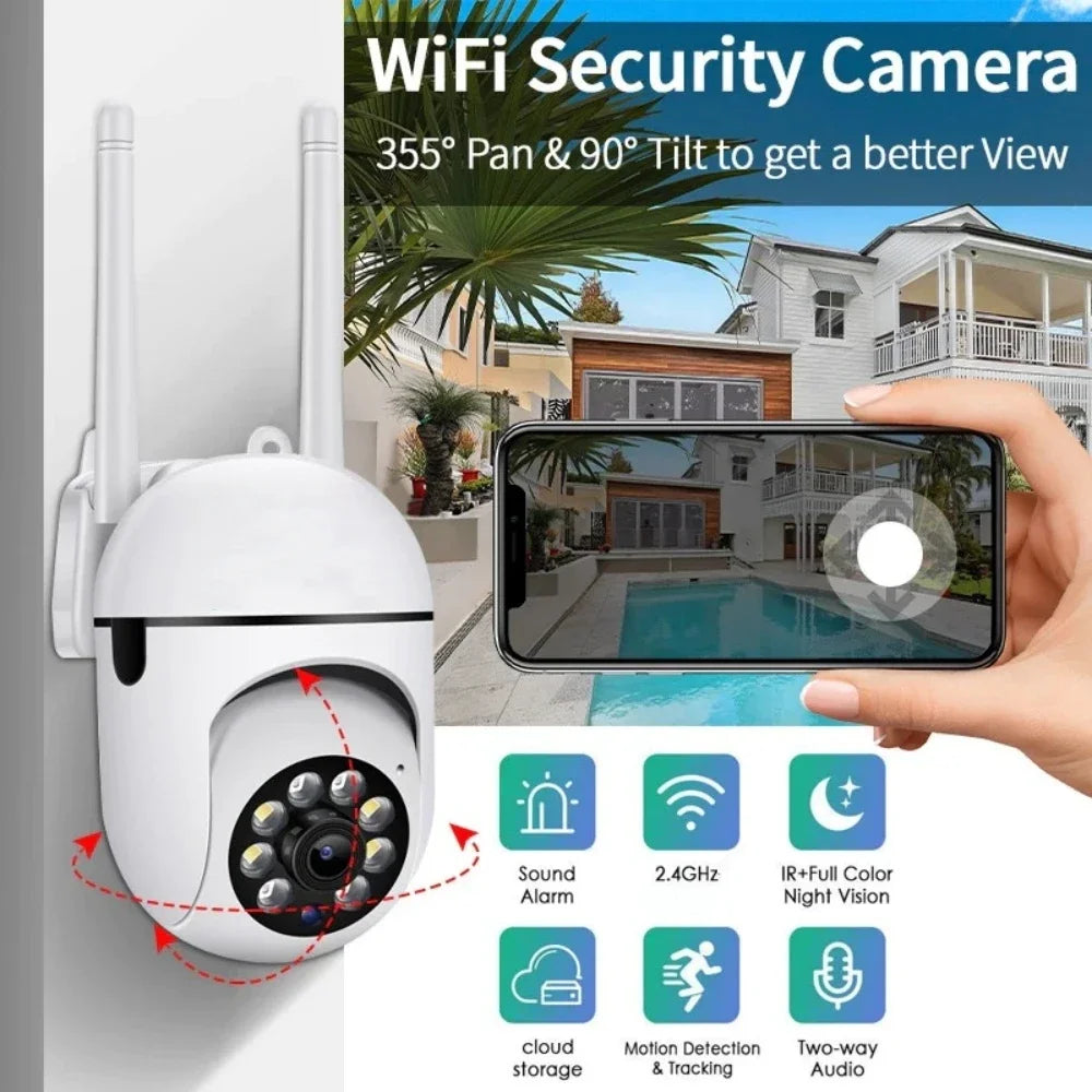 Yourogen Wifi Security Monitor Camera Color Night Vision Outdoor Waterproof 5MP 4X Digital Zoom