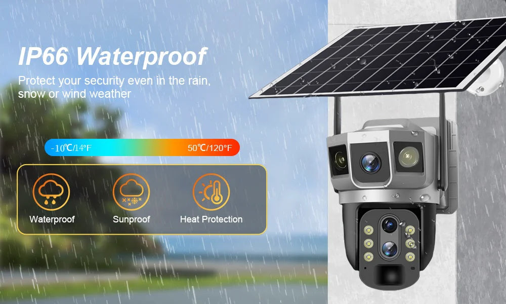 Yourogen 4G Solar Camera Wireless, Human Detect, 10X Optical Zoom, Waterproof