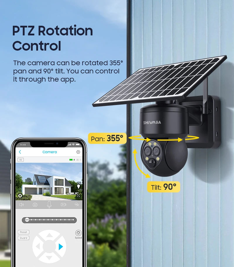 Yourogen 8W 6MP Wi-Fi Solar Camera 4G SIM 12X ZOOM 8W6MP Dual Len PIR CCTV Video