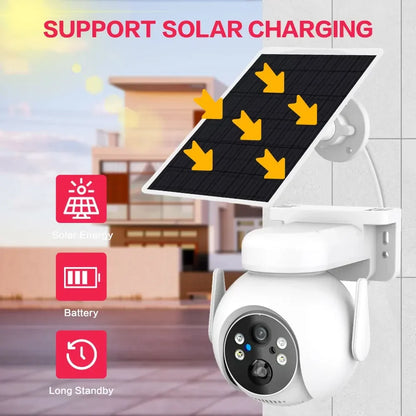 Yourogen 5MP Solar PTZ Camera Wifi Outdoor Audio PIR Human Detection Wireless