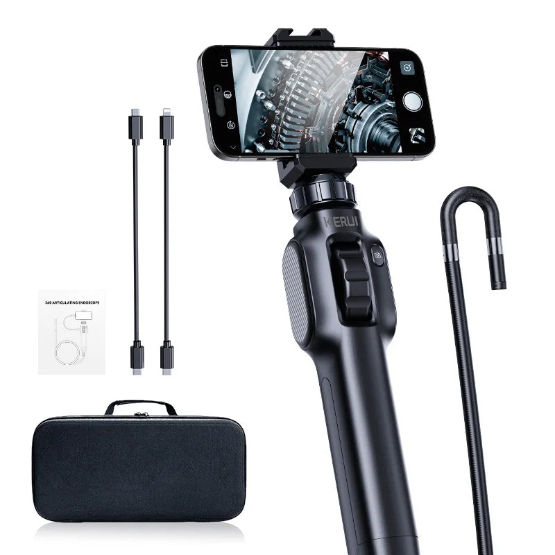 Yourogen 2MP Industrial Endoscope Camera with 4.3-inch IPS Screen 360 Degree Rotation  for Cars Pipe