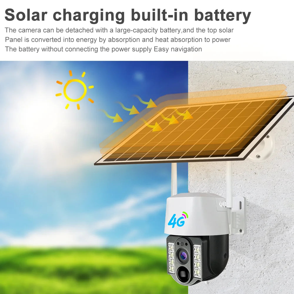 Yourogen 8MP 20000mAh Outdoor Solar Camera PTZ Wifi Waterproof