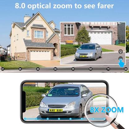 Yourogen 9MP Wi-Fi Camera Outdoor, 8X Zoom, 4K, Three Lens Dual Screen