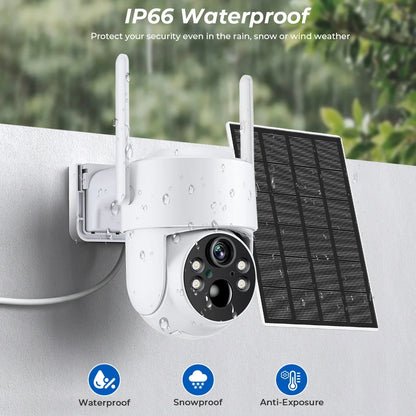 Yourogen 4MP Solar WiFi Camera Outdoor With 7800mAh Battery