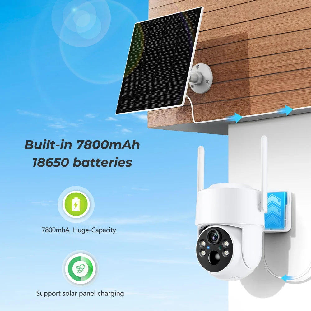 Yourogen 4MP Solar WiFi Camera Outdoor With 7800mAh Battery