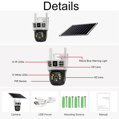 Yourogen 4G SIM Card Wifi 12MP Solar Camera, Night Vision, Human Detection