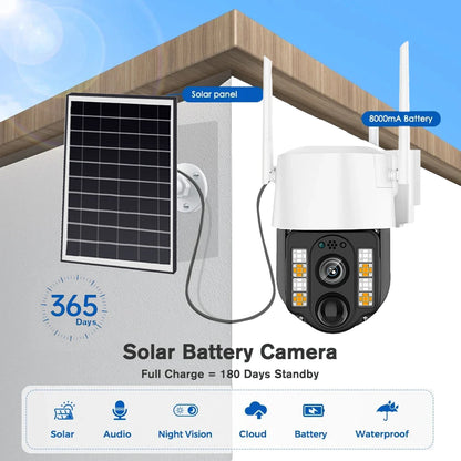 Yourogen 4G SIM Card Wifi 5MP HD Solar Camera Color Night Vision