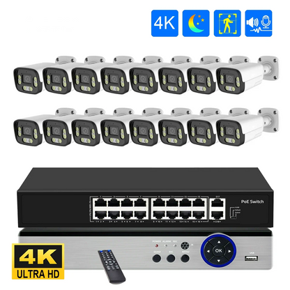 Yourogen 8CH 4K 8MP Security Camera System, Waterproof, Colorful Night