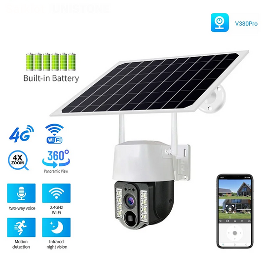 Yourogen V380 Pro 4MP 4G SIM WIFI Solar Camera